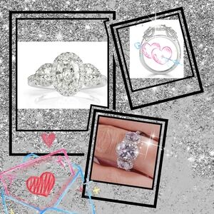 💍 Elegant 925 Silver Ring with over 1 Carat Crystal Clear CZ 💋